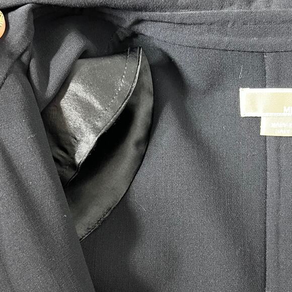 Michael Kors One Button Blazer Jacket Black Wool Blend Size 10 - Picture 5 of 11